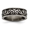 thumbnail image 1 of Chisel Titanium Grey Domed Lattice 8.0mm Band, 1 of 6