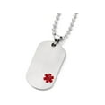 thumbnail image 1 of Chisel Titanium Medical Jewelry Dog Tag Pendant Necklace 22 Inch Stainless steel chain, 1 of 4