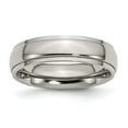 thumbnail image 1 of Chisel Titanium Polished 6mm Ridged Edge Band, 1 of 7