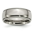 thumbnail image 1 of Chisel Titanium Polished 8mm Grooved and Beaded Edge Band, 1 of 7
