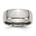 thumbnail image 1 of Chisel Titanium Polished 8mm Half Round Band, 1 of 7