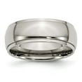 thumbnail image 1 of Chisel Titanium Polished 8mm Ridged Edge Band, 1 of 7