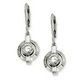 thumbnail image 1 of Chisel Titanium Polished CZ Leverback Earrings Titanium Earrings, 1 of 1