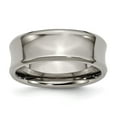 thumbnail image 1 of Chisel Titanium Polished Concave 8mm Beveled Edge Band, 1 of 7