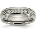 thumbnail image 1 of Chisel Titanium Polished with Grey Carbon Fiber Inlay 6.2mm Band - Ring Size 8.0, 1 of 8