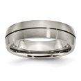 thumbnail image 1 of Chisel Titanium Satin 6mm Grooved Band, 1 of 7