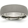 thumbnail image 1 of Chisel Titanium Stone Finish 7.2mm Half Round Band - Ring Size 13.0, 1 of 8