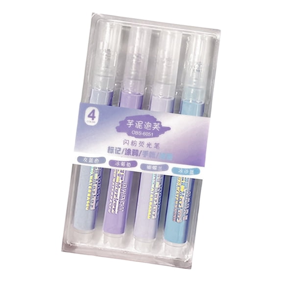 Chiseled Tip Highlighter Pen Glittering Marker 4MM Line Wide for Scrapbooking Color Coding Journaling Planner Calendar