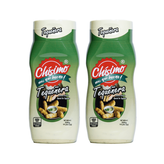Chisimo Creamy Garlic Cilantro Sauce 2-Pack, Salsa Tequeera, For Dressing, Dipping & Drizzling, Non-GMO, Small Batch, 11.64 oz