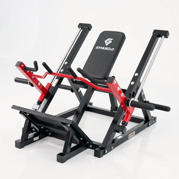Gymusclo Plate Loaded Linear Row Machine with Adjustable Chest Pad, Strength Training Equipment for Home Gym, 600 lbs Capacity