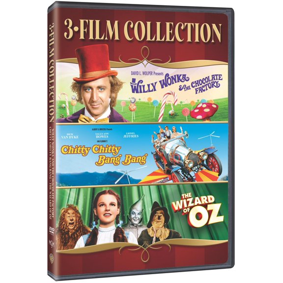 (Open Box) Chitty Chitty Bang Bang / Willy Wonka & The Chocolate Factory / The Wizard of Oz 3-Film Collection(DVD), Family, Warner Bros.