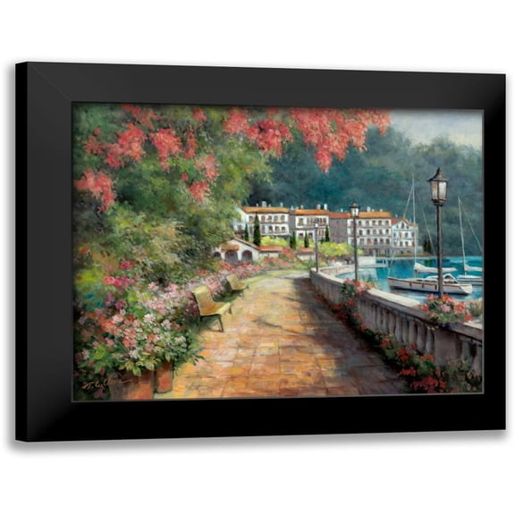 Chiu, T.C. 14x12 Black Modern Framed Museum Art Print Titled - Morning Stroll