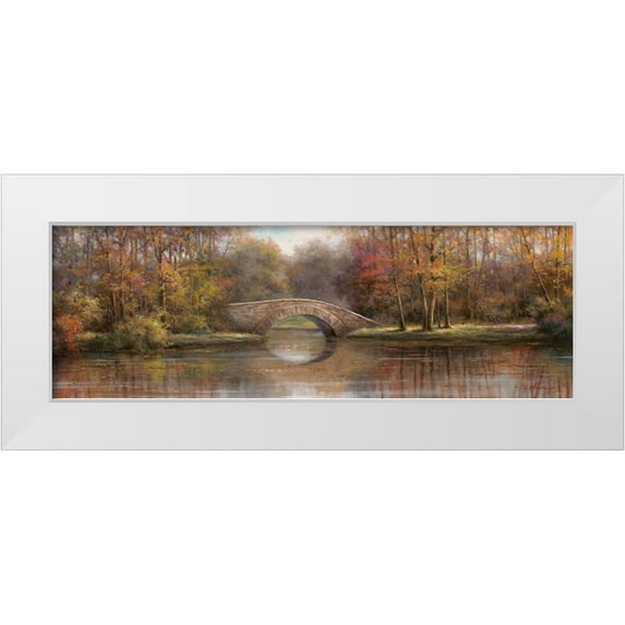 Chiu, T.C. 14x7 White Modern Wood Framed Museum Art Print Titled - Along the River I