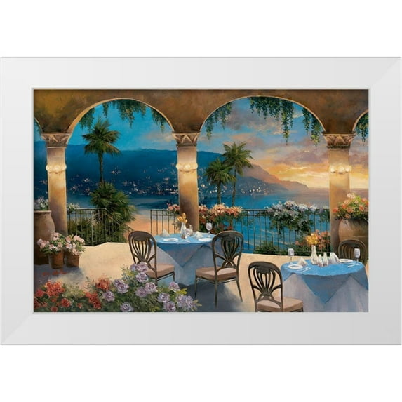 Chiu, T.C. 18x13 White Modern Wood Framed Museum Art Print Titled - Amalfi Holiday I