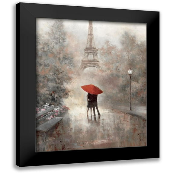 Chiu, T.C. 20x24 Black Modern Framed Museum Art Print Titled - Paris in the Mist