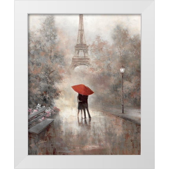 Chiu, T.C. 20x24 White Modern Wood Framed Museum Art Print Titled - Paris in the Mist
