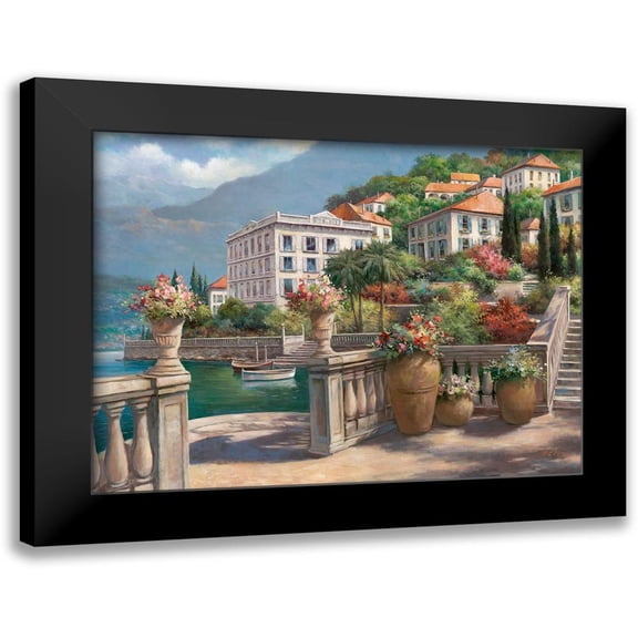 Chiu, T.C. 24x19 Black Modern Framed Museum Art Print Titled - Lago di Como II