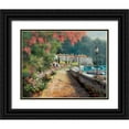 thumbnail image 1 of Chiu, T.C. 24x20 Black Ornate Wood Framed with Double Matting Museum Art Print Titled - Morning Stroll, 1 of 4