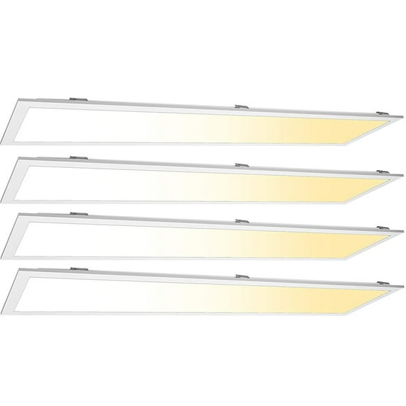 Chiuer 1x4 LED Backlit Flat Panel Light Power/CCT Selectable 30/35/40W 3500/4000/5000K 100-277V 0-10V Dimmable--4 Pack