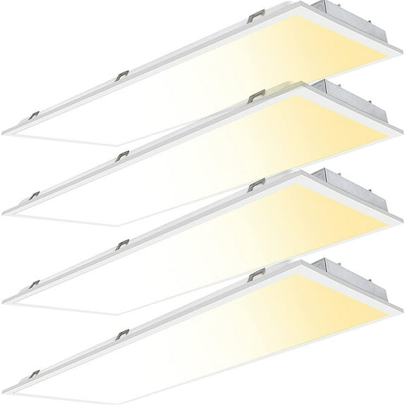 Chiuer 2x4 Backlit LED Drop Ceiling Light Fixture 30/40/50W 3500K/4000K/5000K Tunable 100-277V 0-10V Dimmable--4 Pack