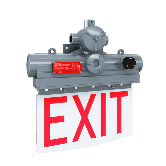 Chiuer 5W LED Explosion Proof Exit Light Red Letter 100-277V Class I Division 2