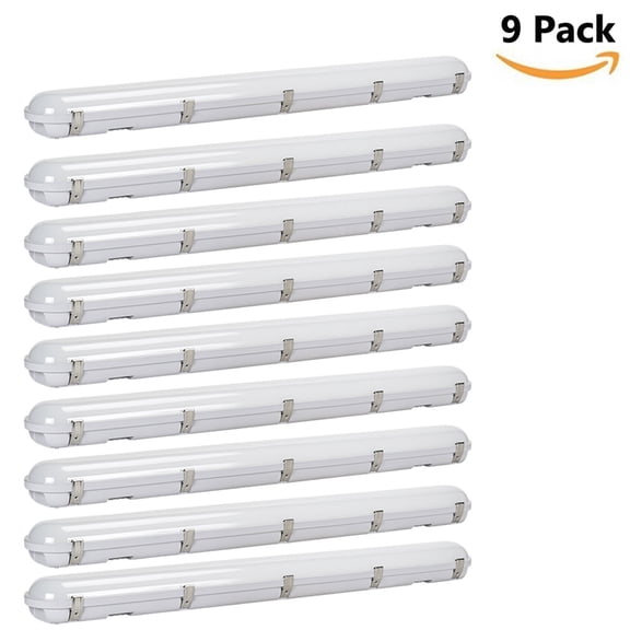Chiuer LED Vapor Proof Light 16/20/24W 3CCT 100-277V 0-10V Dimmable 9 Pack
