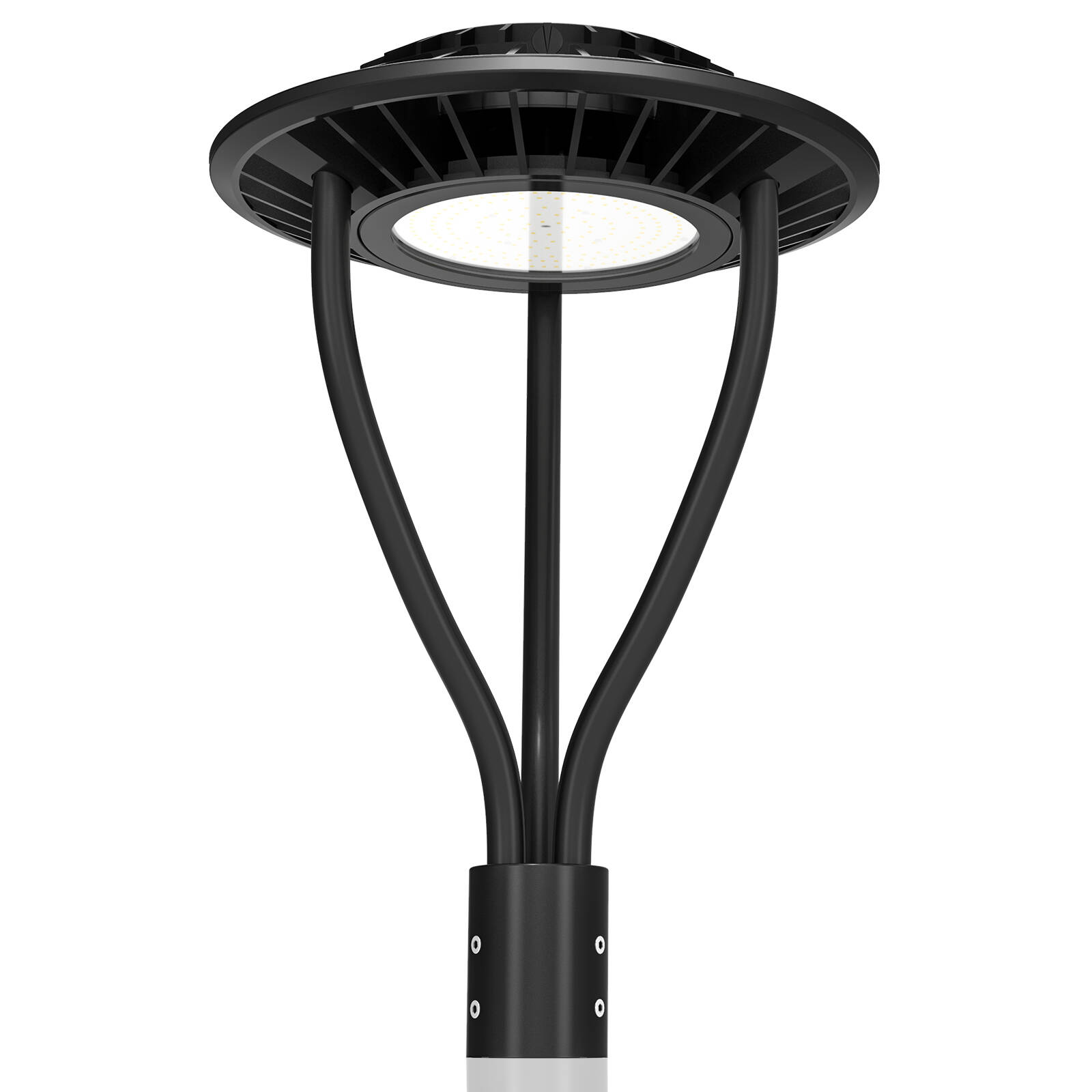 150W LED Circular Post Top Light – Dusk To Dawn Outdoor Yard Light – 21,000LM – 5000K – IP65 – Kukuppo