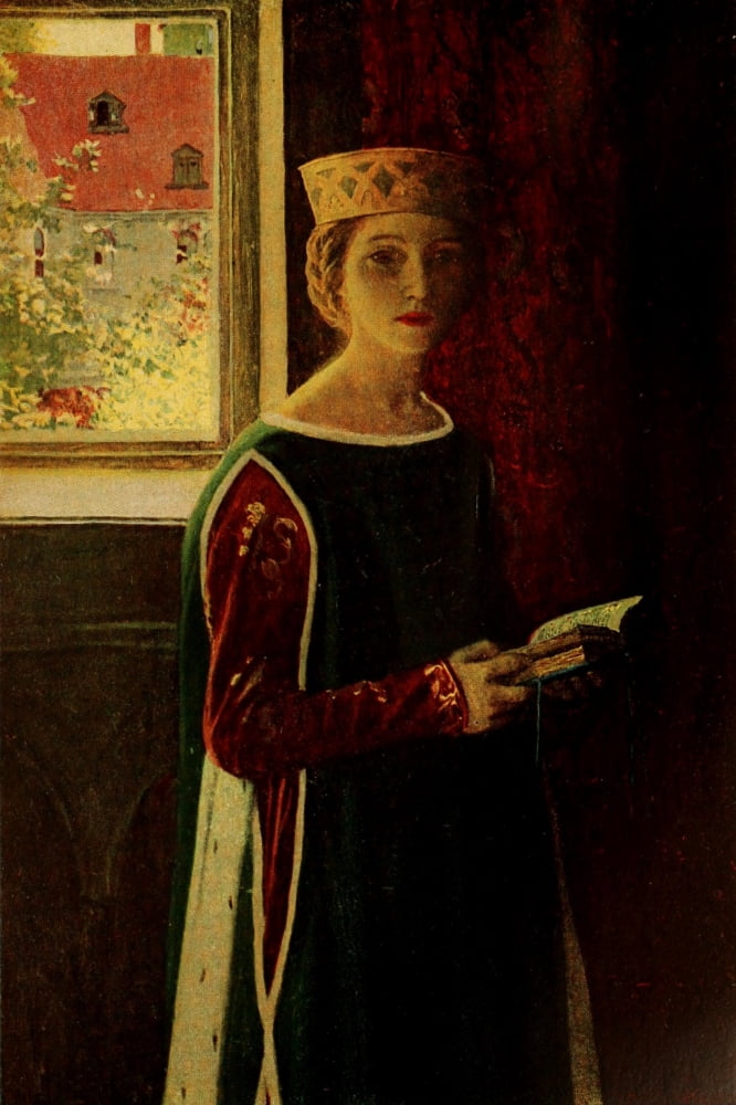 Chivalry 1909 A fair woman Canvas Art - Howard Pyle (24 x 36)