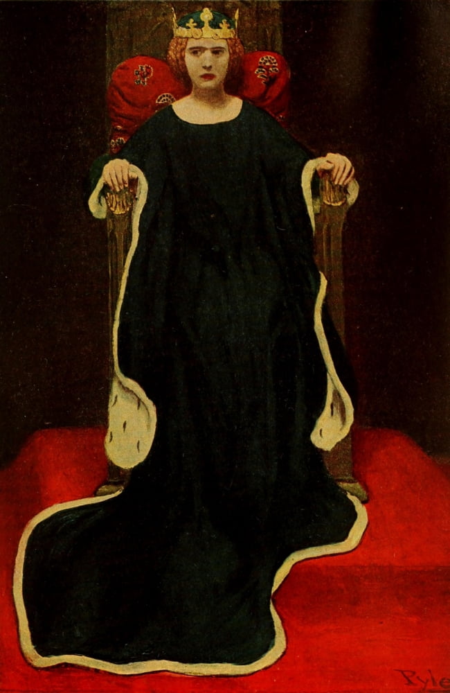 Chivalry 1909 The Queen Canvas Art - Howard Pyle (24 x 36)