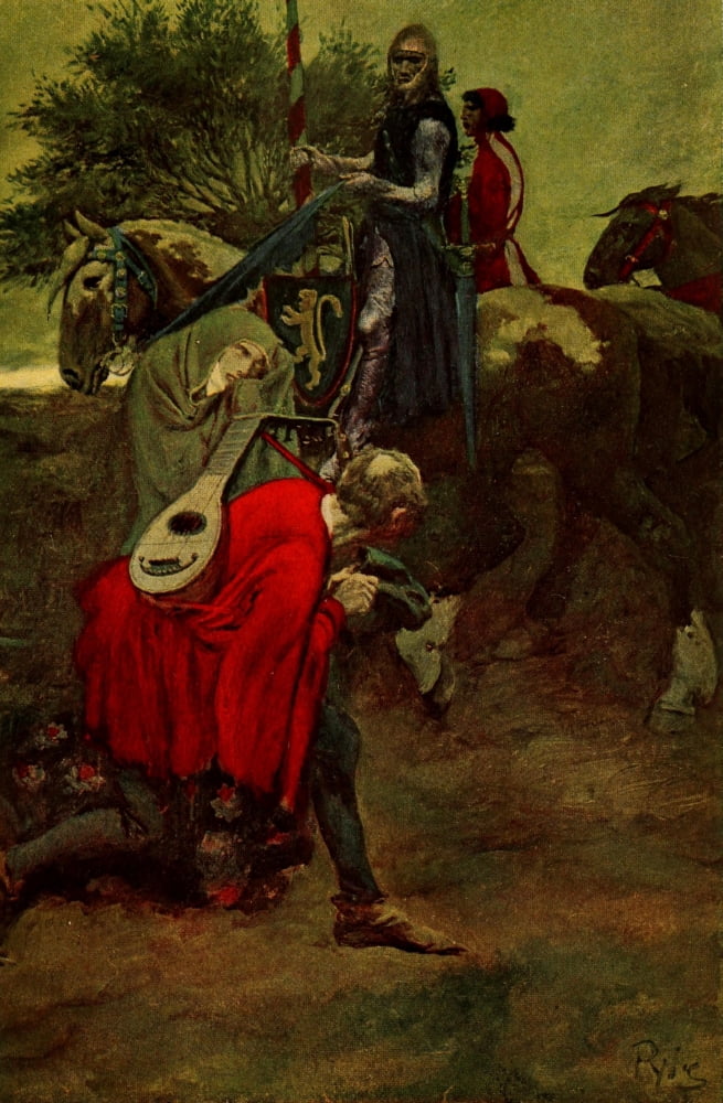 Chivalry 1909 They were overtaken by Falmouth Canvas Art - Howard Pyle (18 x 24)