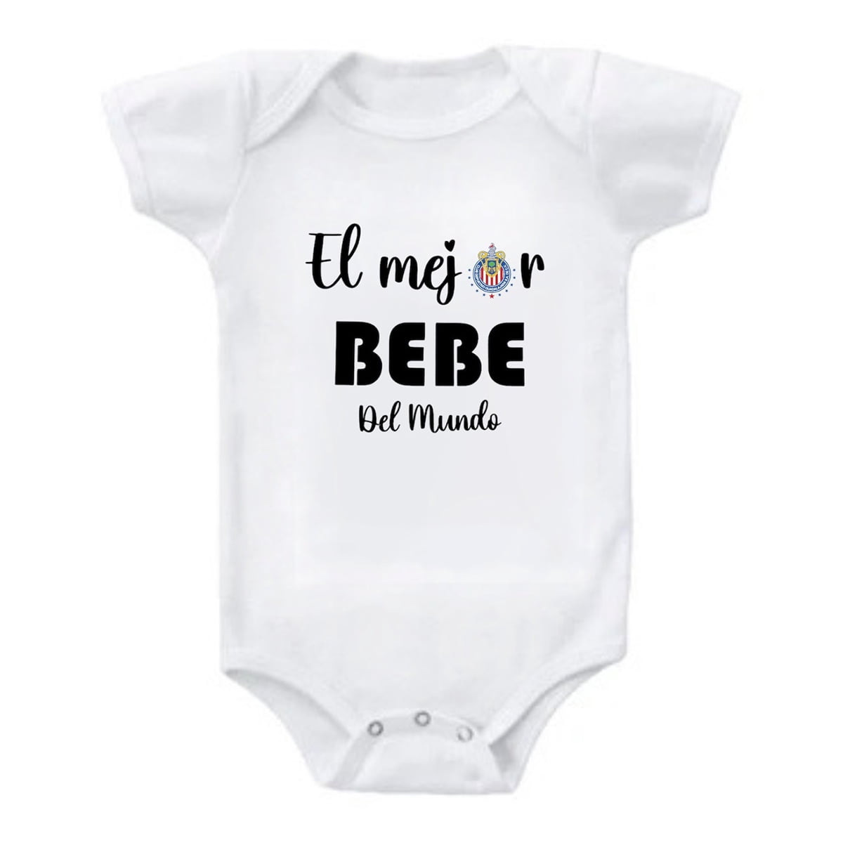 Chivas El Mejor Bebé Del Mundo Baby Bodysuit – Soccer Fan Jumpsuit – Soft Cotton Onesie Outfit - White - (6-9 Months)