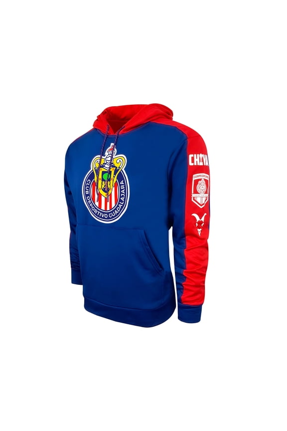Chivas Pullover Hoodie, 100% Polyester, Blue/Red, YM-XXL