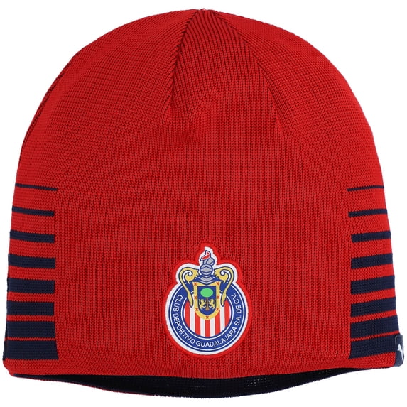 Chivas Puma Team Colors Reversible Knit Beanie - Red/Blue - OSFA