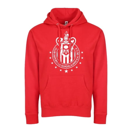Chivas de Guadalajara Adult Comfort Pullover Hoodie - Soccer Fan Apparel - Red/White - X-Small