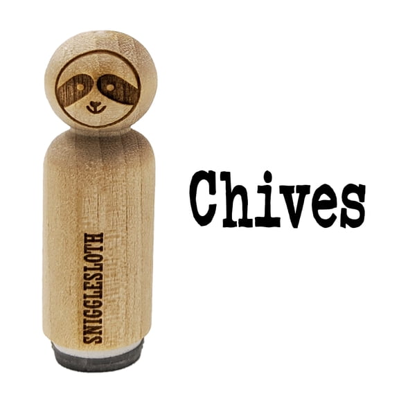 Chives Herb Fun Text Rubber Stamp for Scrapbooking Crafting Stamping - Small 3/4 Inch