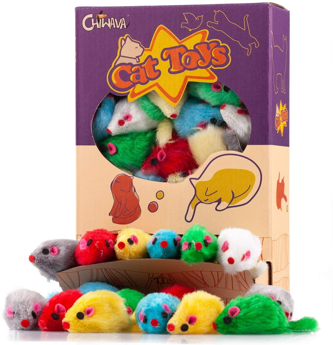 Furry mice cheap cat toys