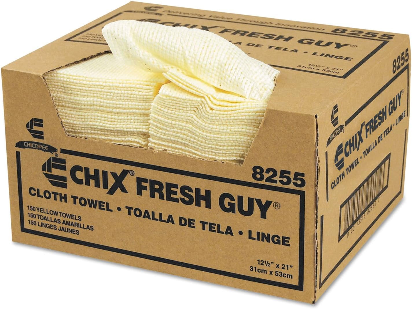 Fresh Guy Towels, 13.5 x 13.5, Yellow, 150/Carton Fresh Guy Towels, 13.5 x 13.5, Yellow, 150/Carton