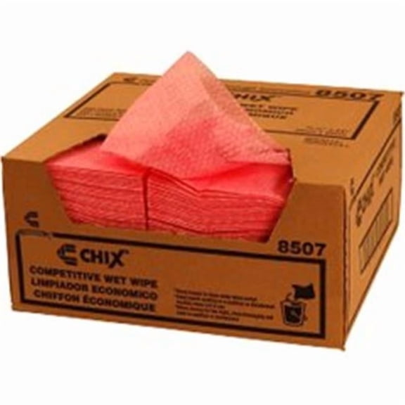 Chix 8507 CPC 11.5 x 24 in. Light Duty Wet Wiper - Pink, Case of 200