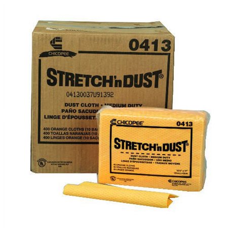 Chix Stretch 'n Dust Cloths, 12-3/5" x 17", Yellow, 400/Carton