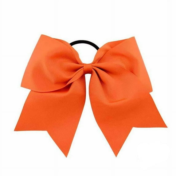 Chixx Hair Bows Solid Plain Basic Ribbons & Bows, Grosgrain Orange, 8”
