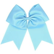 CHIXX HAIR BOWS Chixx Solid Plain Basic Cheer Dance Softball Bows - Carolina Blue
