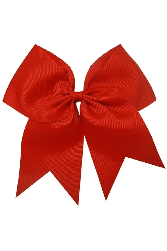 Chixx Solid Plain Basic Cheer Dance Softball Bows - Red