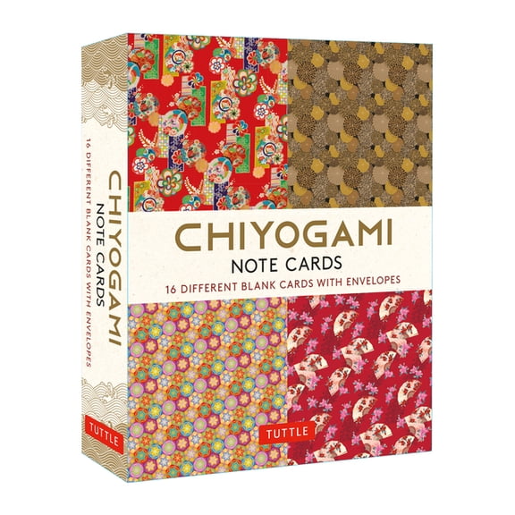 Chiyogami Japanese, 16 Note Cards: 16 Different Blank Cards with 17 Patterned Envelopes in a Keepsake Box! (Other)