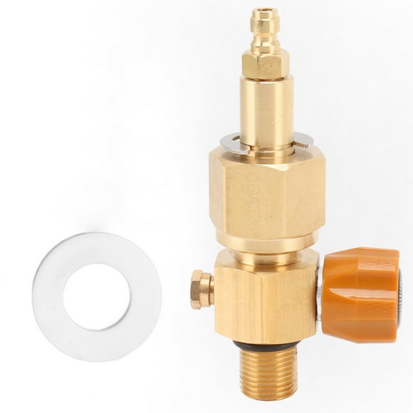 Chiyuantao CO2 Tank Refill Valve 8mm High Pressure Switch Valve Brass 5000psi Male Connector for CO2 Inflatable Bottle