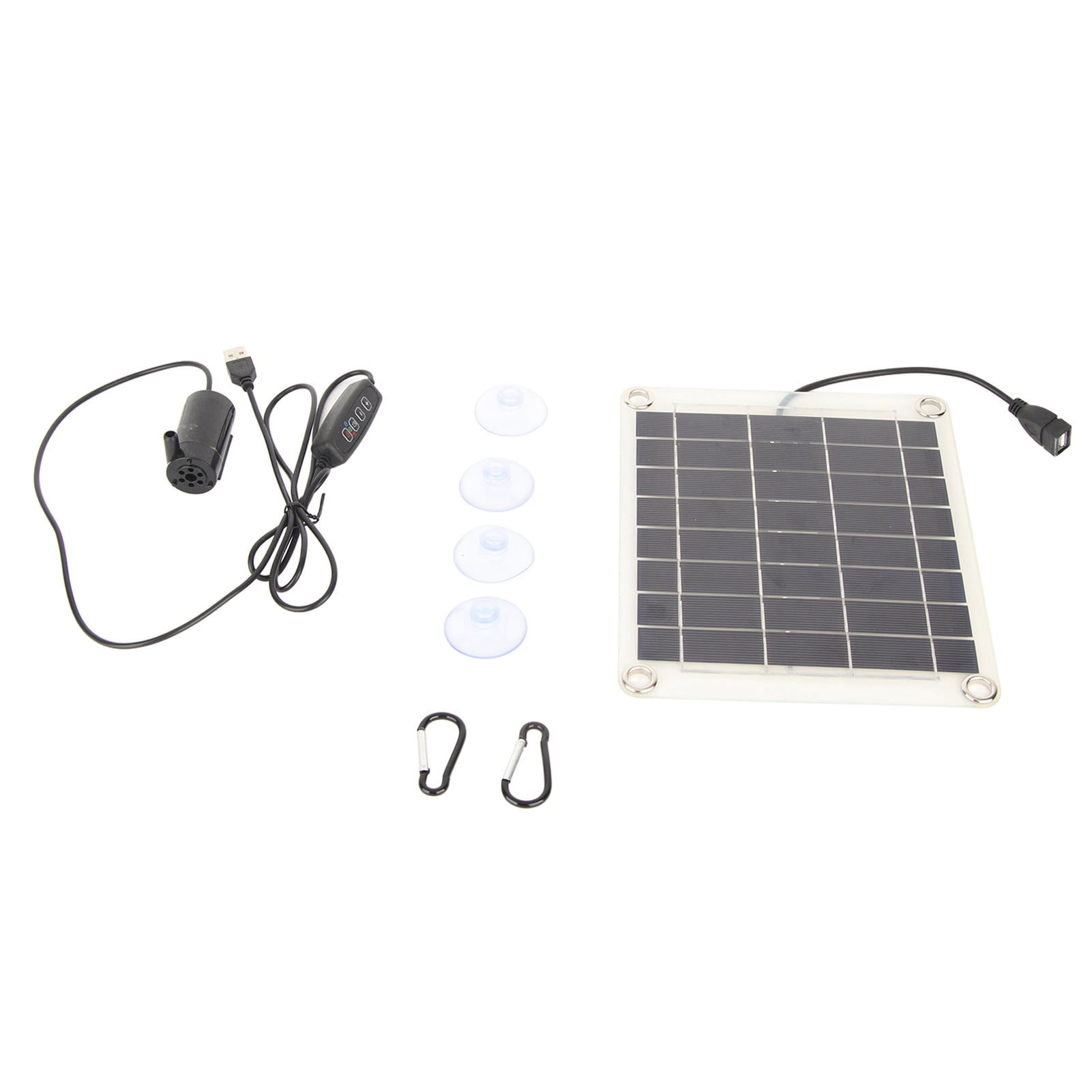 Chiyuantao Solar Water Pump Kit 10W Double Sided Monocrystalline Silicon Solar Panel 5V 3W Low Noise Water Pump Kit