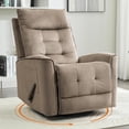 thumbnail image 1 of Chizzysit Swivel Rocker Recliner Chair for Adults, Glider Rocking Chair for Nursery, Small Recliner Chair for Small Spaces, RV, Living Room - Brown, 1 of 8