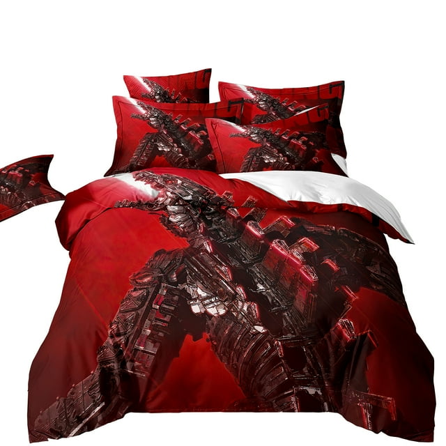 ChliEarime Heicatte 3D Monster Bedding Set - 3D Printed, Lightweight Microfiber, 3 Piece Set (Queen 90x90 in)