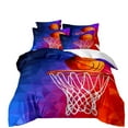 thumbnail image 1 of ChliEarime Heicatte Superior Slam Dunk Print Comforter Cover Set for Cool Teenage Boys Bed, Microfiber Fabric, No Comforter, 3Pcs King, 1 of 1