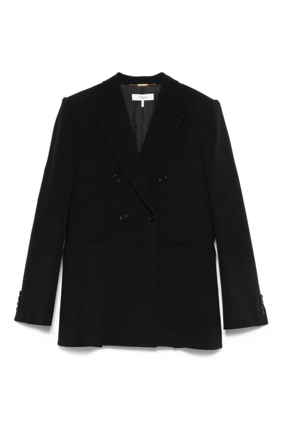 é Double-Breasted Tailored Jacket In A Crêpe Mix (Women's)
