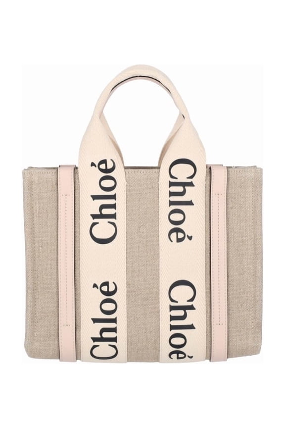 Women's "Woody" Small Tote Bag Beige Neutrals